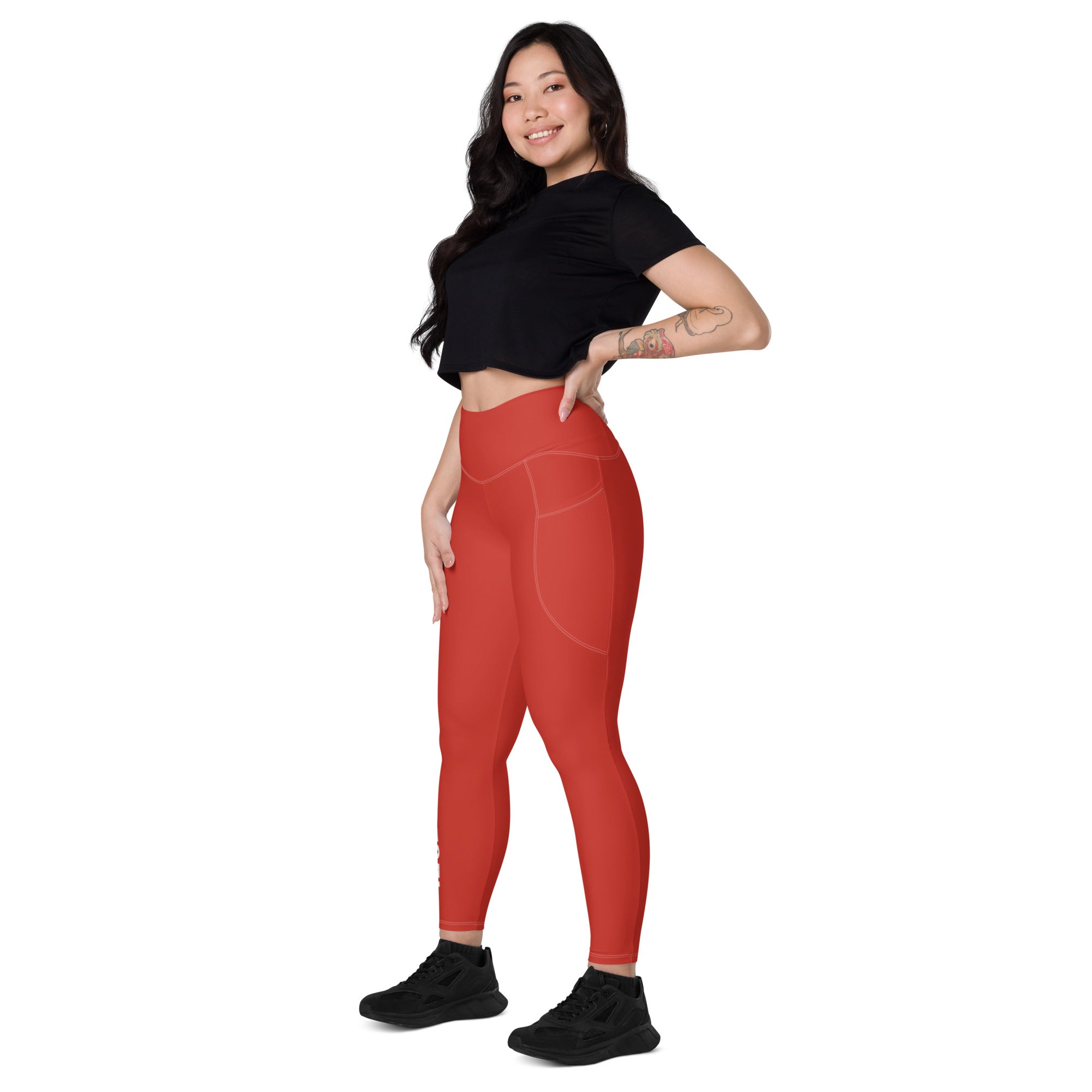 Harley Davidson Red Leggings with Pockets | All Sizes